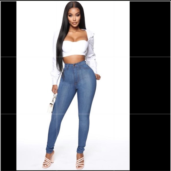 Fashion Nova classic high rise waist denim jeans - Picture 1 of 6